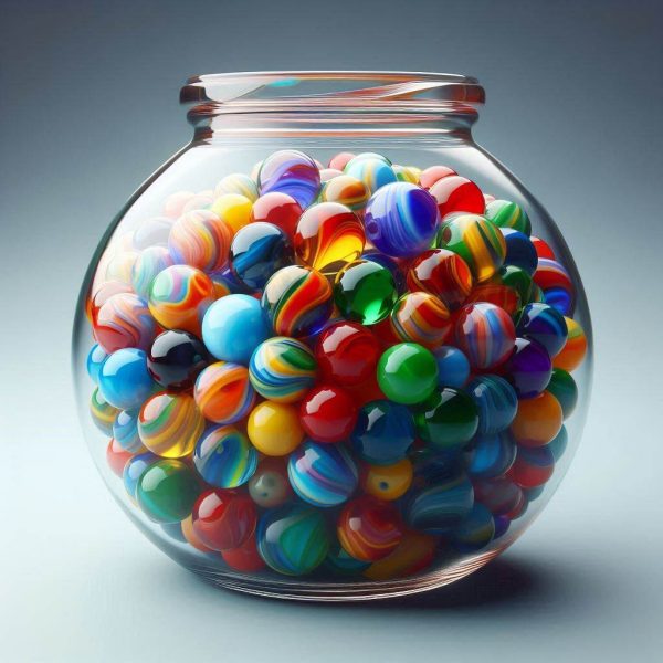 jar with marbles